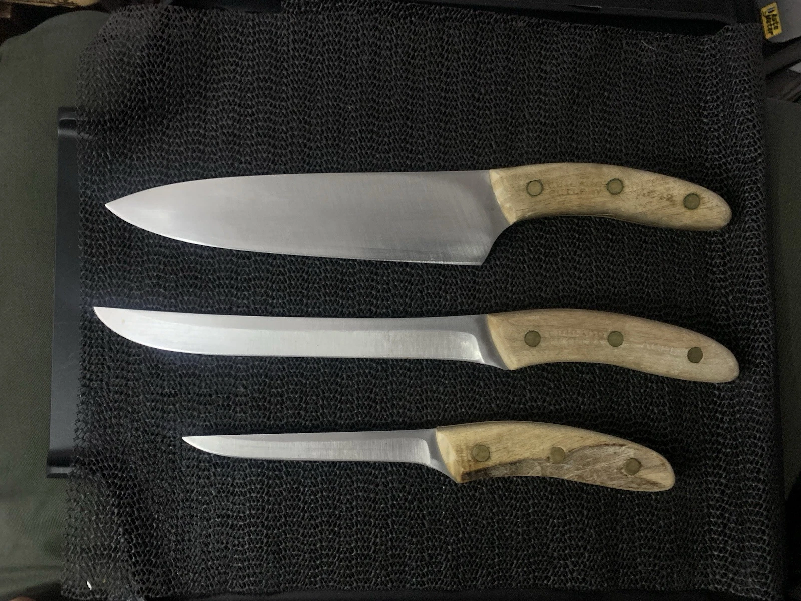 Vintage Chicago Cutlery Knives American Chef Filet Curved Handles AC42 AC65 AC66