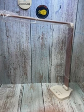 Led Desk Lamp, Desk Lamp with USB Charging Port, Different Brightness,Pink,Timer