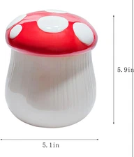 Airtight Mushroom Canister - Cookie Jar - Candy Jar - 28 oz