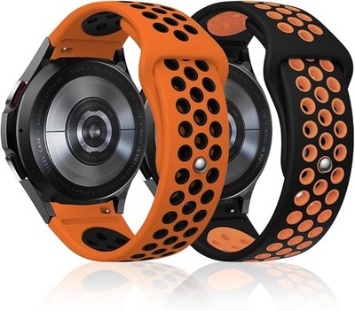 No Gap Two Tone Silicone Sport Strap Compatible with Samsung Galaxy Watch 6 44mm