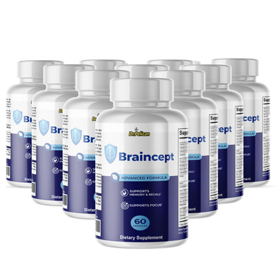 Braincept- Brain & Nerve Support- 10 Bottles- 600 Capsules
