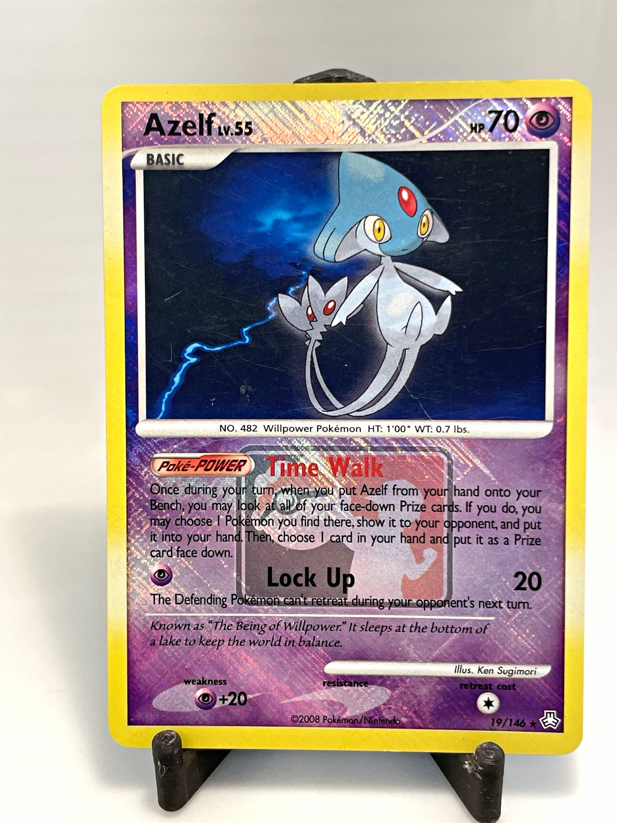 The Pokemon Company Azelf 19/146 Legends Awakened Rare league cross hatched reve
