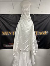 Wedding Dress Davids Bridal Michael Angelo Woman Size 8 Long Embroidery Ivory