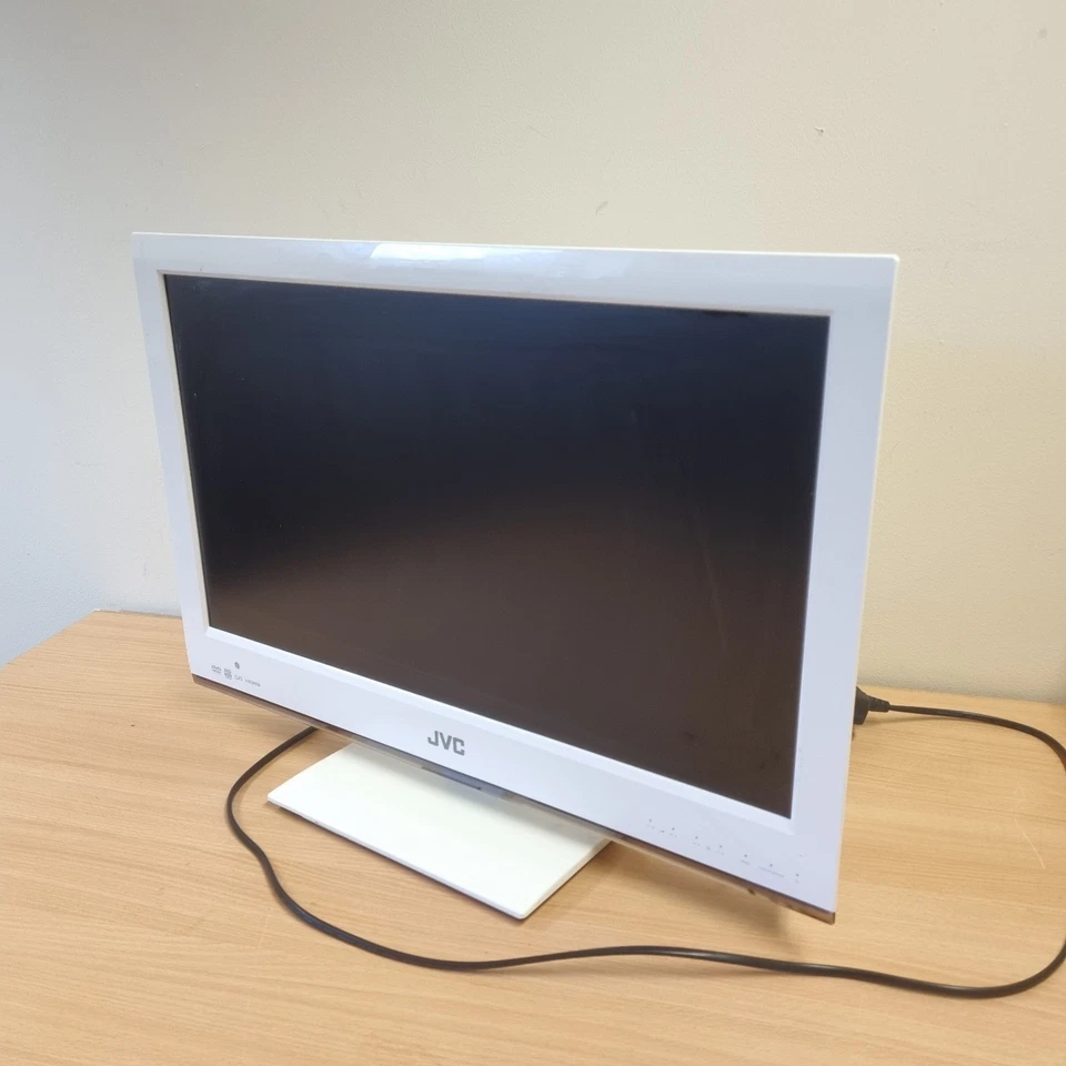 JVC LT-22DD2WJ 22" TV Build In DVD Player White Tested And Working No Remote - Image 2 of 4