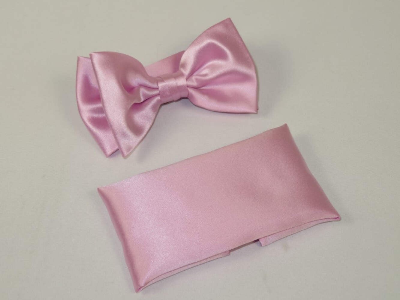 Мужской атласный шелковистый галстук-бабочка Hankie от J.Valintin Collection #7 Розовый