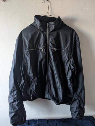 Giacca a vento Prada reversibile double face nera full zip taglia 54 (US L)