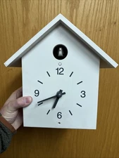 Unused MUJI Cuckoo clock large wall clock white 255x125x267mm Birds Modern