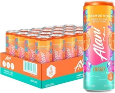Alani Nu ORANGE KISS, Sugar Free, Energy Drink 12 Fl Oz Cans, 24 Pack