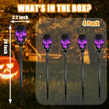 Solar Lights Outdoor, Solar Torch Light with Flickering Flame for Garden Decor, 