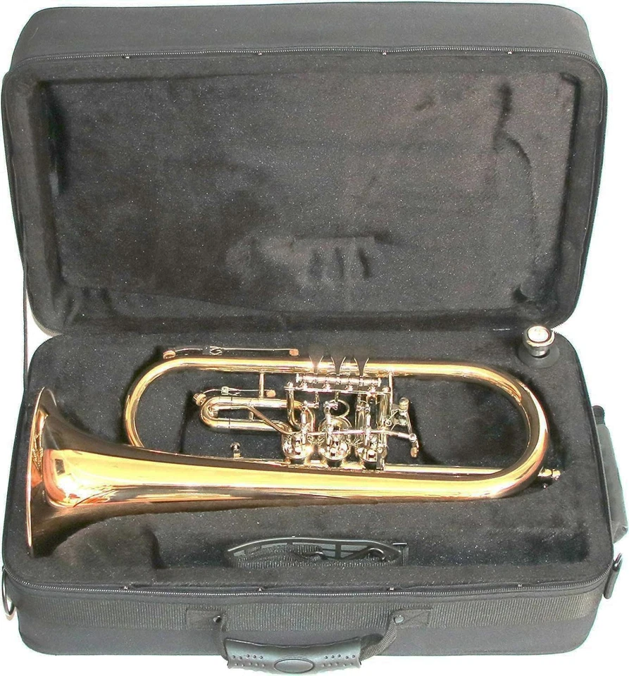 Tuyama TFH-580G Flügelhorn in B in Goldmessing - 3 Drehventile mit Trigger - Bild 3 von 4