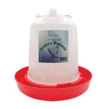 Little Family Members Chicken Waterer 1.5-Gallon Metal Handle Poultry Drinker
