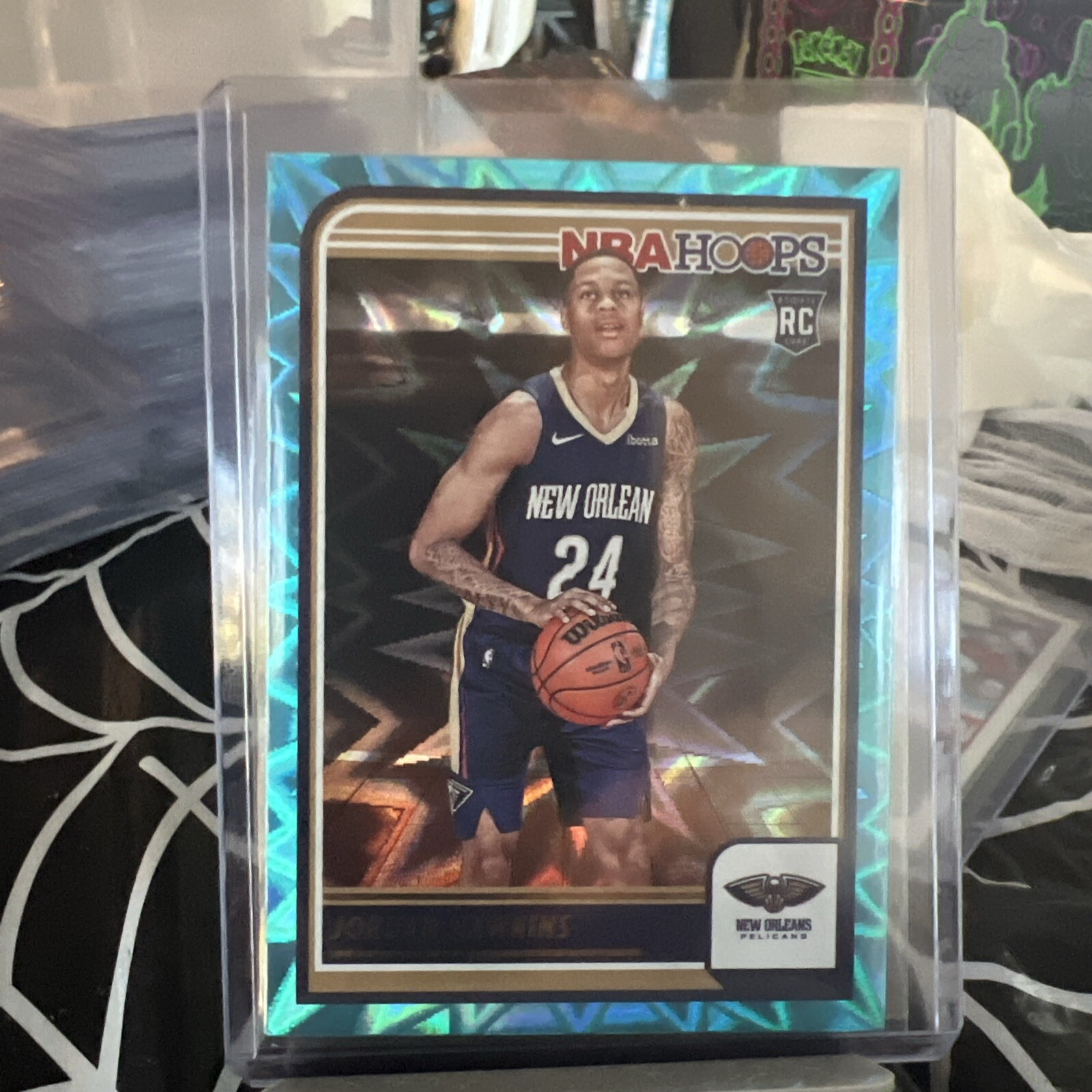 2023-24 Panini NBA Hoops - Rookies Teal Explosion #269 Jordan Hawkins (RC)