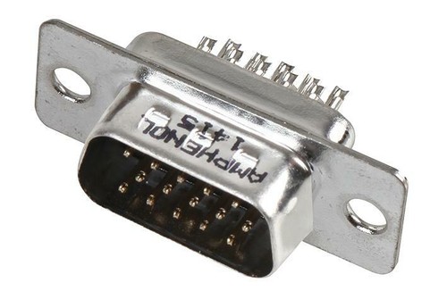 Connecteur Sub-D 15 Voies – Prise à Souder, AMPHENOL, Modèle L17DTZK09+L717HDE15P