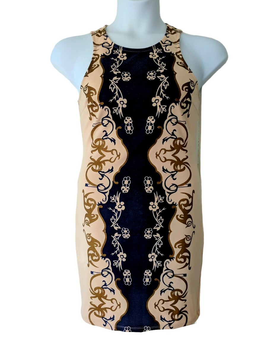 ナタン　Sunny Girl 2ndDemo Sunny Girl Tan and Navy Tank Dress Size L | eBay