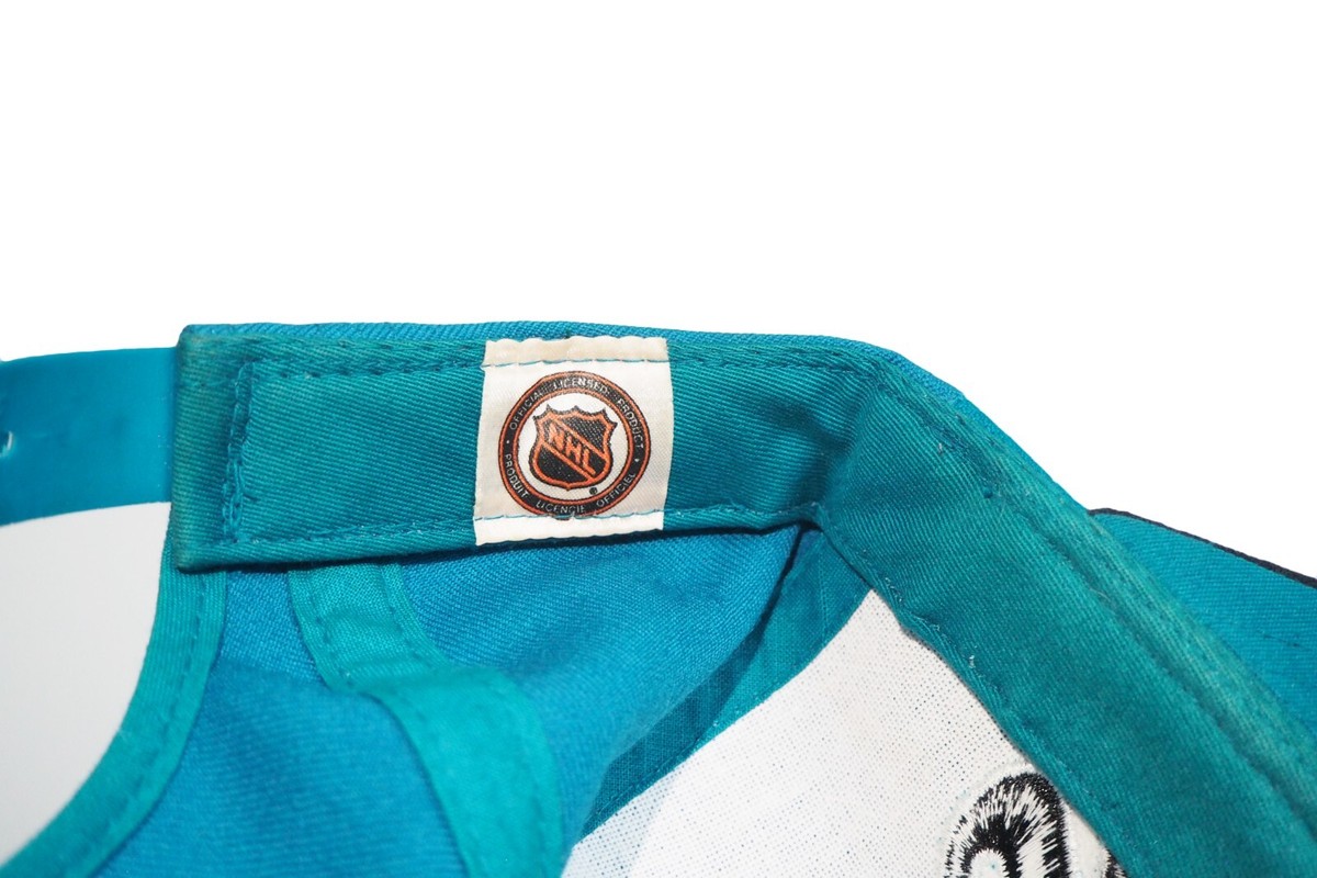 Casquette Vintage Années 90 Rare LNH San Jose Sharks Logo Snapback