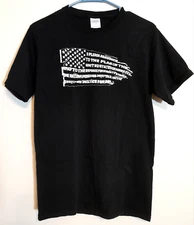 Port & Company Patriotic American Flag Pledge T Shirt Size S