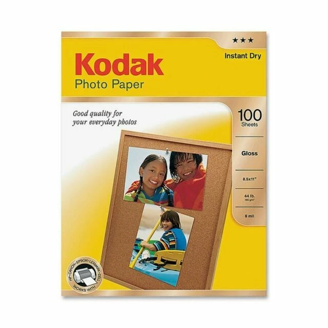 PAPIER PHOTO KODAK Ultra Premium 25 feuilles haute brillance 8,5 x 11 scellé EUR 12,26 - FR