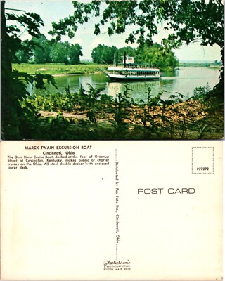 Mark Twain Excursion Boat Ohio River Cincinnati Ohio Postcard