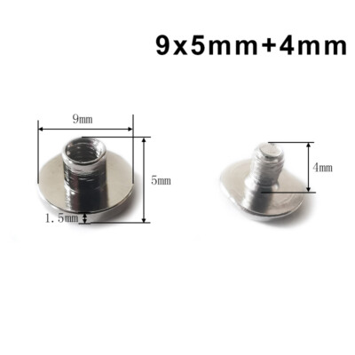 Solid Brass Screw Rivets Flat Head Leather Craft Hardware for Durable Bags Books