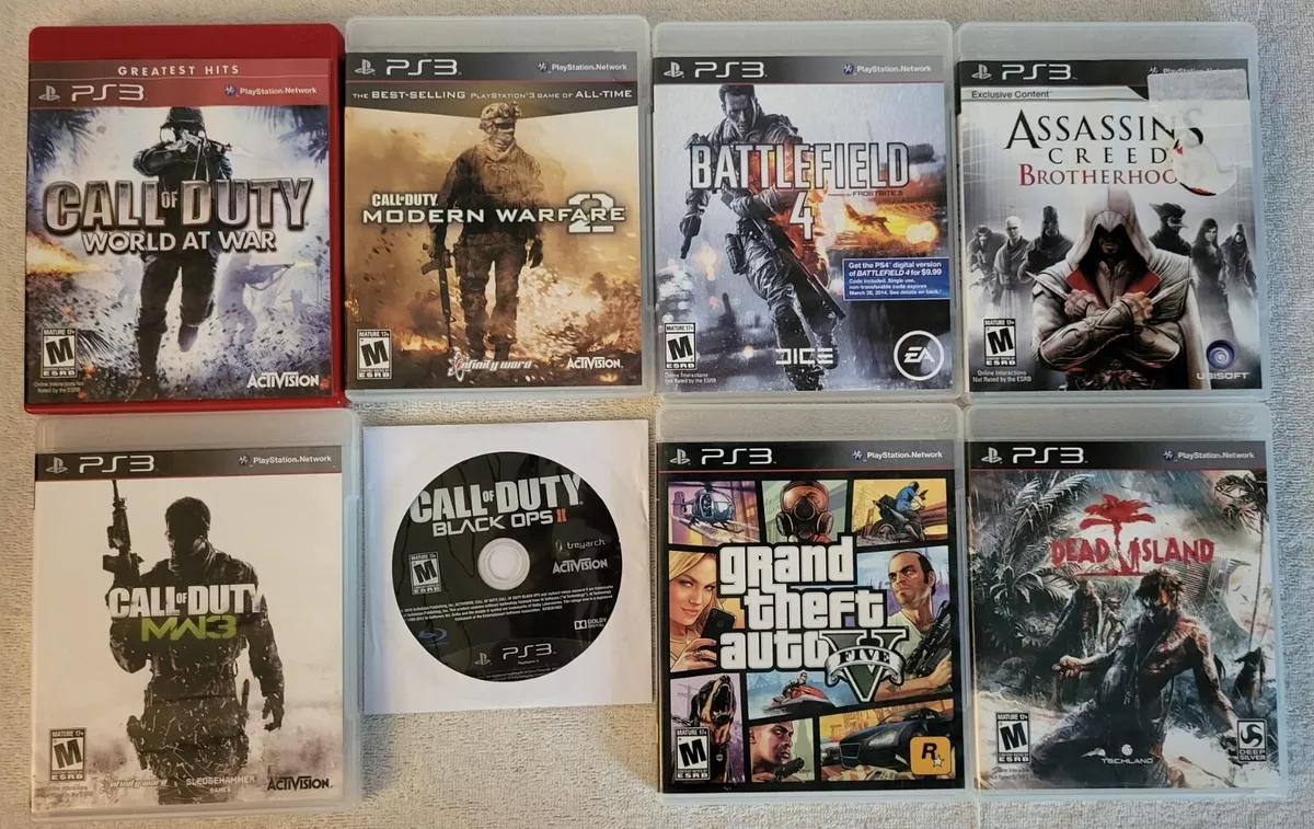 4 SONY PS3 GAMES CALL OF DUTY BLACK OPS MODERN WARFARE 2 & 4 & ASSASSINS  CREED 3