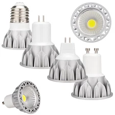 Hot LED COB Spotlight Bulb Dimmable 10W GU10 MR16 E27 GU5.3 110V 220V 12V Lamp