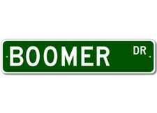 Boomer Drive Street Sign Personalized Custom Last Name Metal Sign - Aluminum