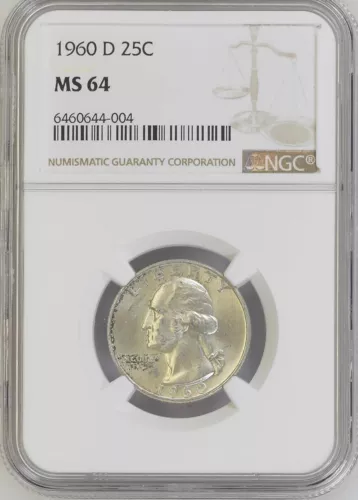 1960 D 25C NGC MS 64