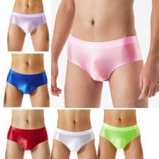 Mens Shiny Satin Glossy Wet Look Knickers Briefs Underwear Panties Underpants