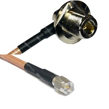 RG400 N Female Bulkhead Angle to SMA MALE RF Cable FAST-SHIP LOT