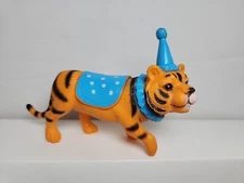 ANKYO Party Animals TIGER in Party Hat Clothes Toy Figure Cake Topper 6" Long 