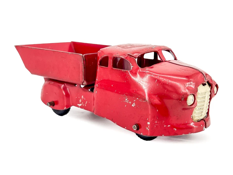 Camión de volteo Wyandotte 6" de colección nariz de bala juguete hombre cueva acero prensado Marx ¡BONITO! Foto 4 de 4