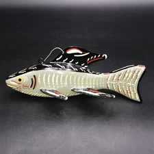 FISH SPEARING DECOY•FOLK ART LURE•SIGNED•DANNY ROOT•2013•LARRY THE BEAR.