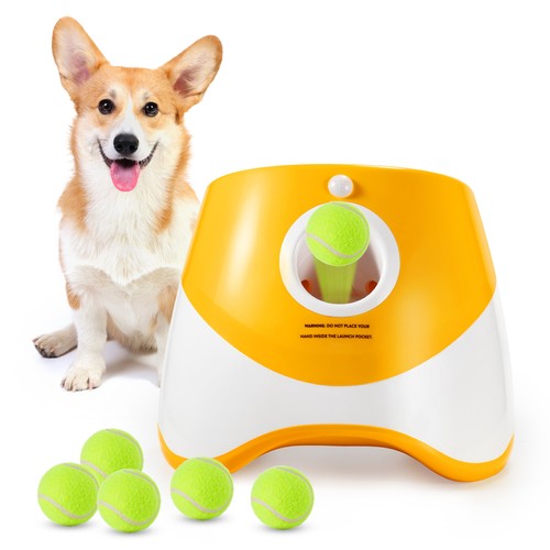 AFP Dog Ball Launcher Thrower Automatic Tennis Fetch Throwing Machine + 6 Balls - Picture 12 of 13