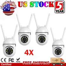 Lot 4x 1080P Wireless Security Camera System Smart Indoor 2.4GWifi Night Vision