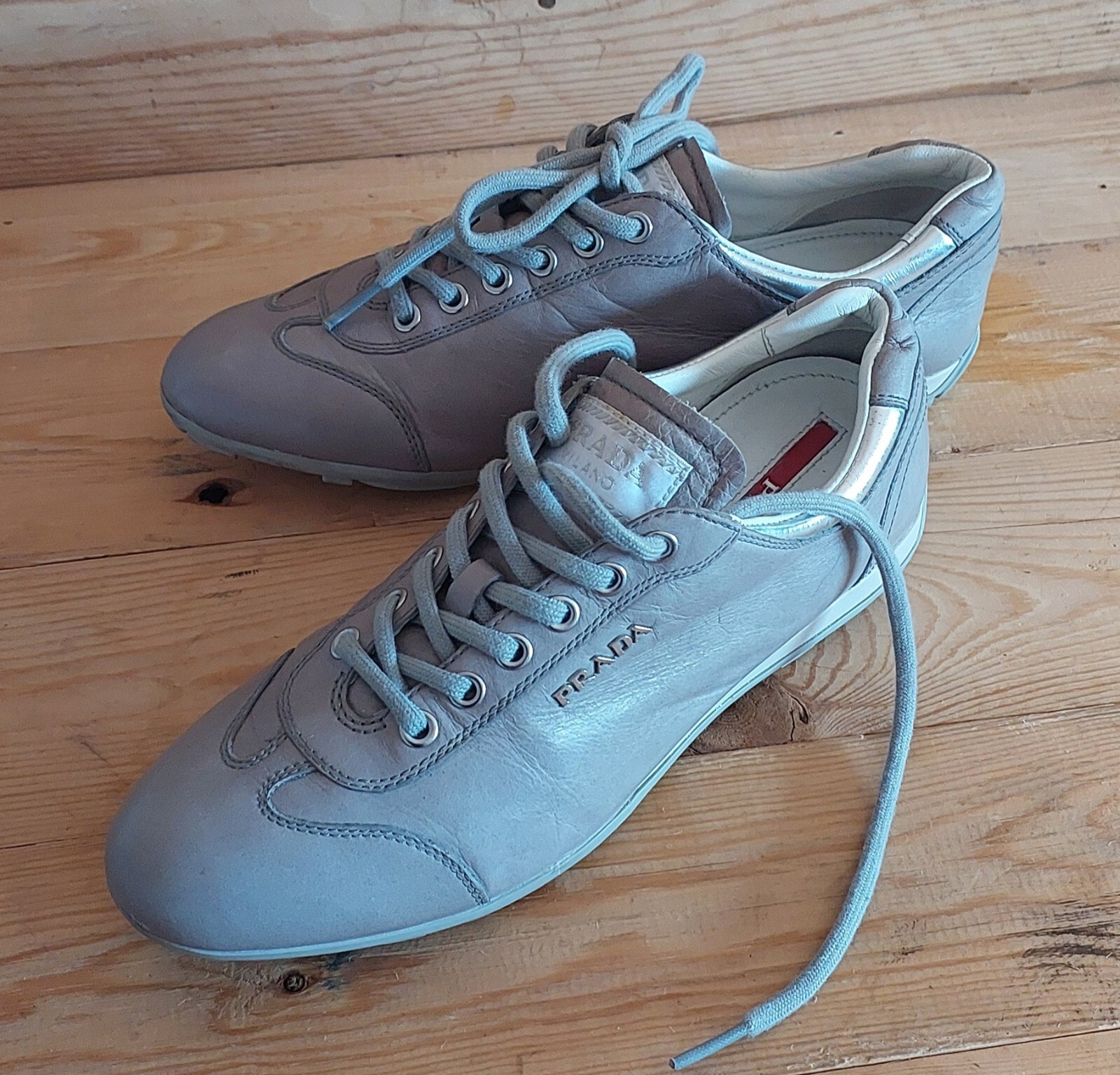 Prada sneakers for women in US size 6 with 3E extra wide fit-image