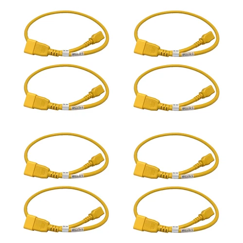 8x Panduit Netzkabel C20 C13 Power Kabel Gelb 0,9m 16A 250V NPCC17X-1