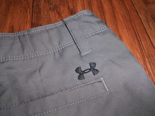 Under Armour boys shorts size Y L large MINT cond golf gray loose fit - Picture 5 of 5