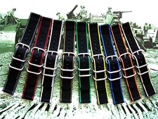 NATO ® EDGE™ 2pc Military strap Heavy Nylon UTC Sport Dive watch band IW SUISSE