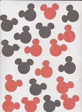 Die Cuts - Disney Mickey Mouse Heads Red/Black Polka Dot Sm Dot - 20piece