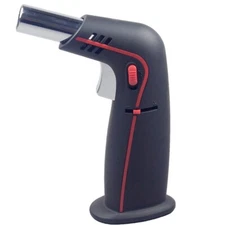 Big Jet Torch Table Lighter Butane Refillable 1300°C/2500°F w/ Ever Tech Box BLK