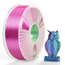 SUNLU Silk PLA Plus Triple Color 3D Printer Filament Blue+Green+Purple
