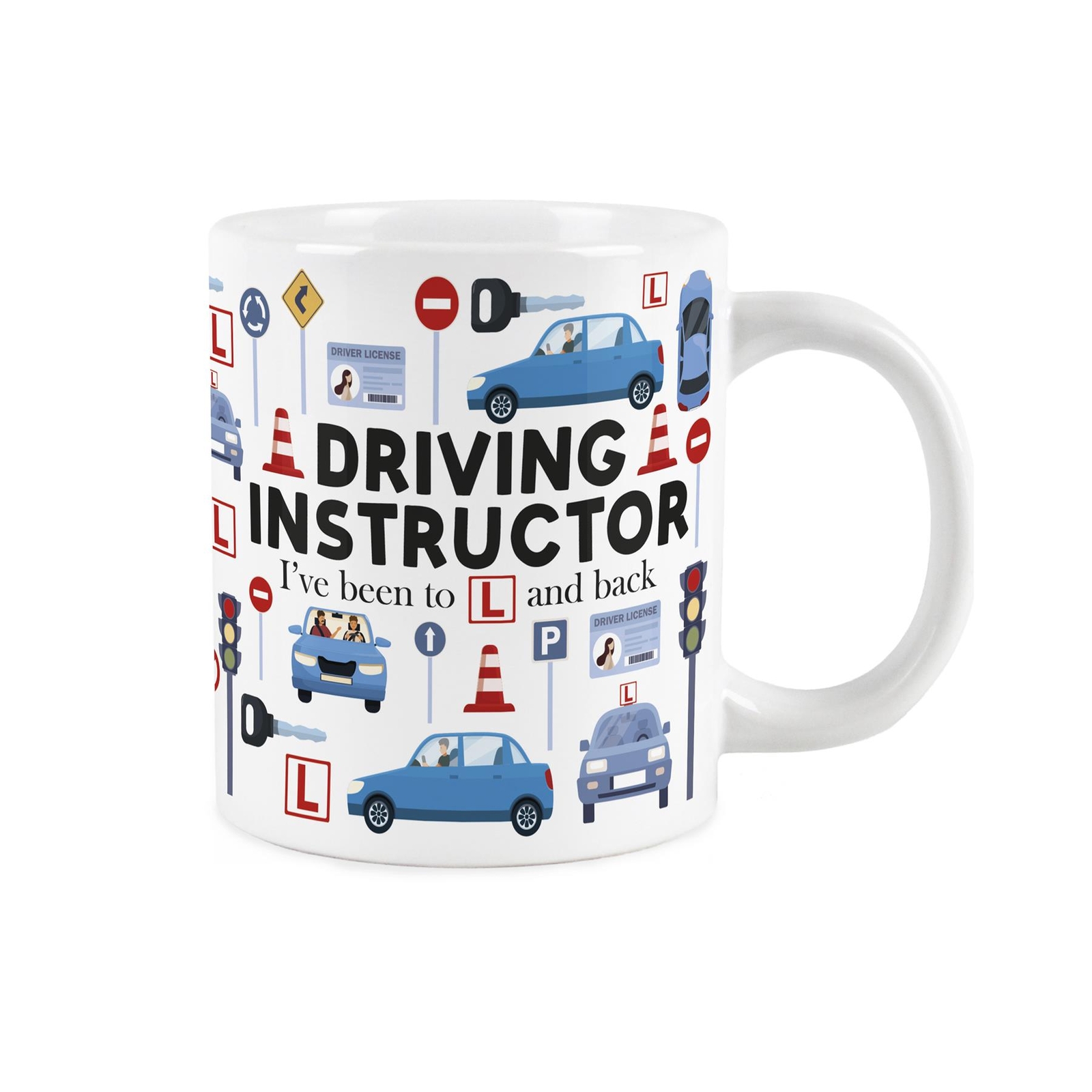 Extra Large Novelty Driving Instructor Mug - Jumbo Ceramic Funny Driving Gifts