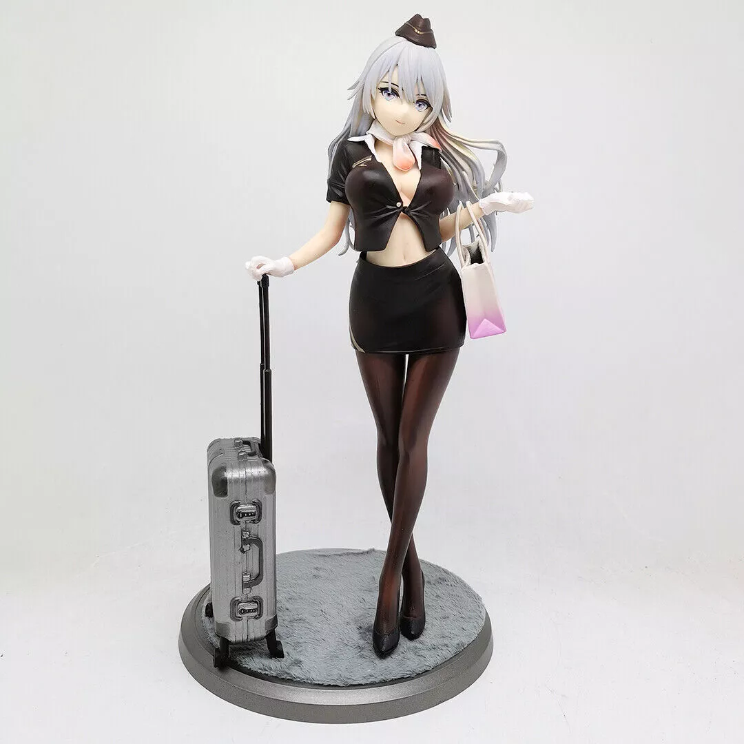 Anime Youko Awahara Shiori Stewardess Girl Statue PVC Figure NEW NO BOX 24CM