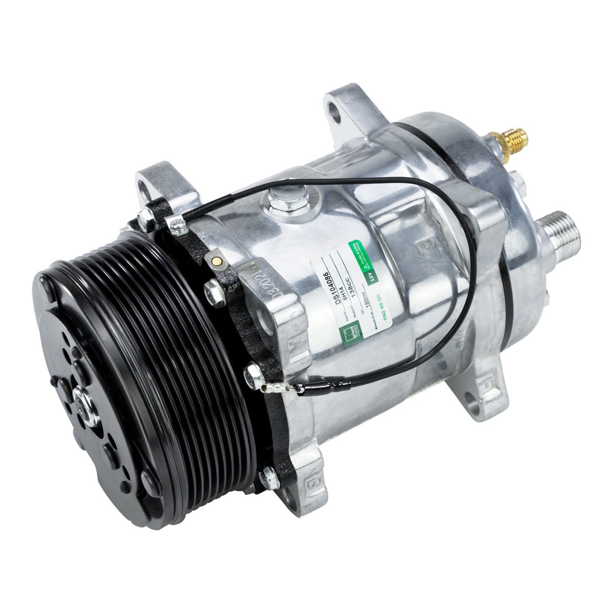 Sanden Car And Truck AC Compressors Sanden SD508 & H14 Premium A/C Compressor - 12V, 7-Groove Serpentine Pulley, For Heavy Duty Trucks 12V Car And Truck Air Compressors - Foto 6