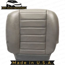 2003 to 2007 Hummer H2 Driver Side Bottom Synthetic Leather Seat Cover Gray