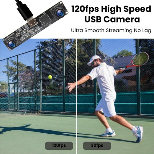 120fps Dual Lens USB Kamera Modul für 3D Anwendungen, 90° verzerrungsfreies FOV - Bild 3 von 9