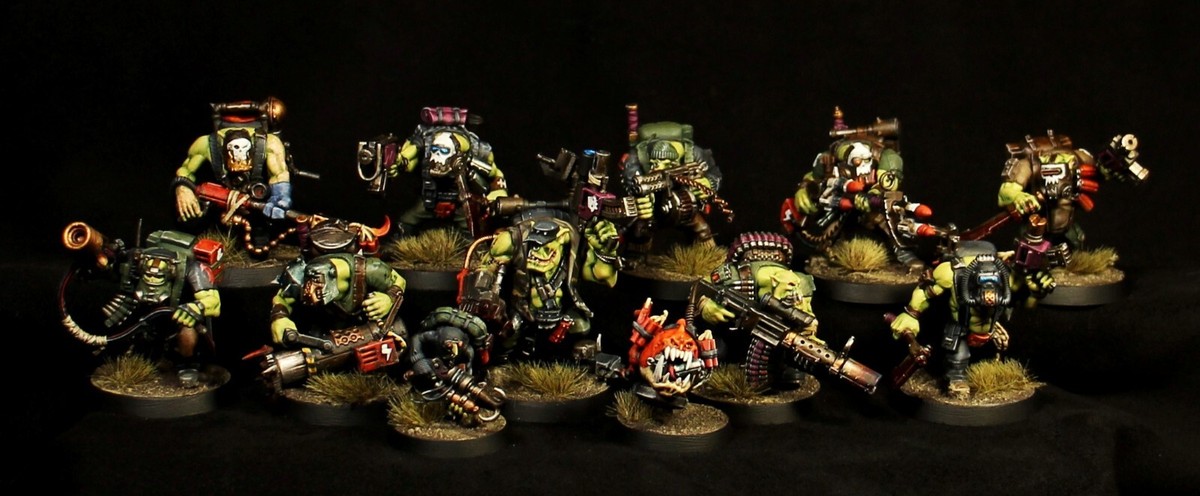 Kill Team: Kommandos Orks painted Warhammer 40k Elite squad Xenos