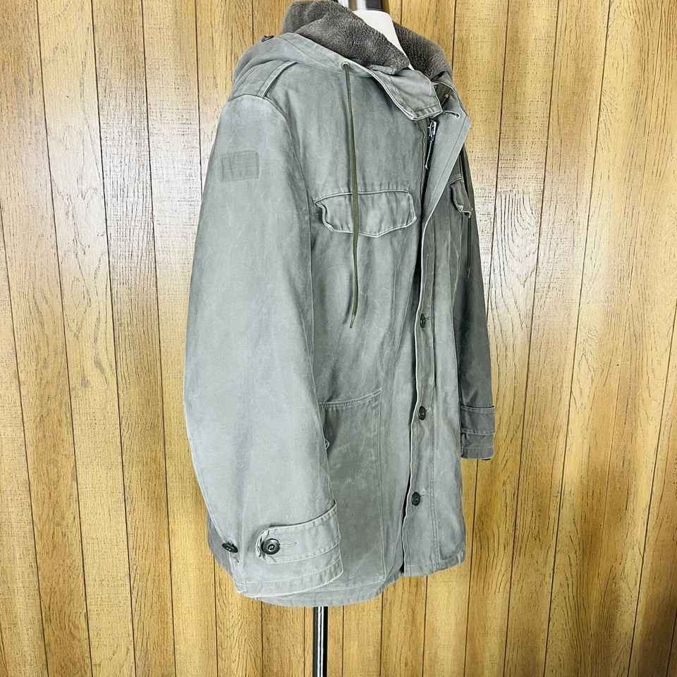 S. Feuchter Ringelai German Army Hooded Jacket Coat Fleece Lined Vintage - Image 4 of 4