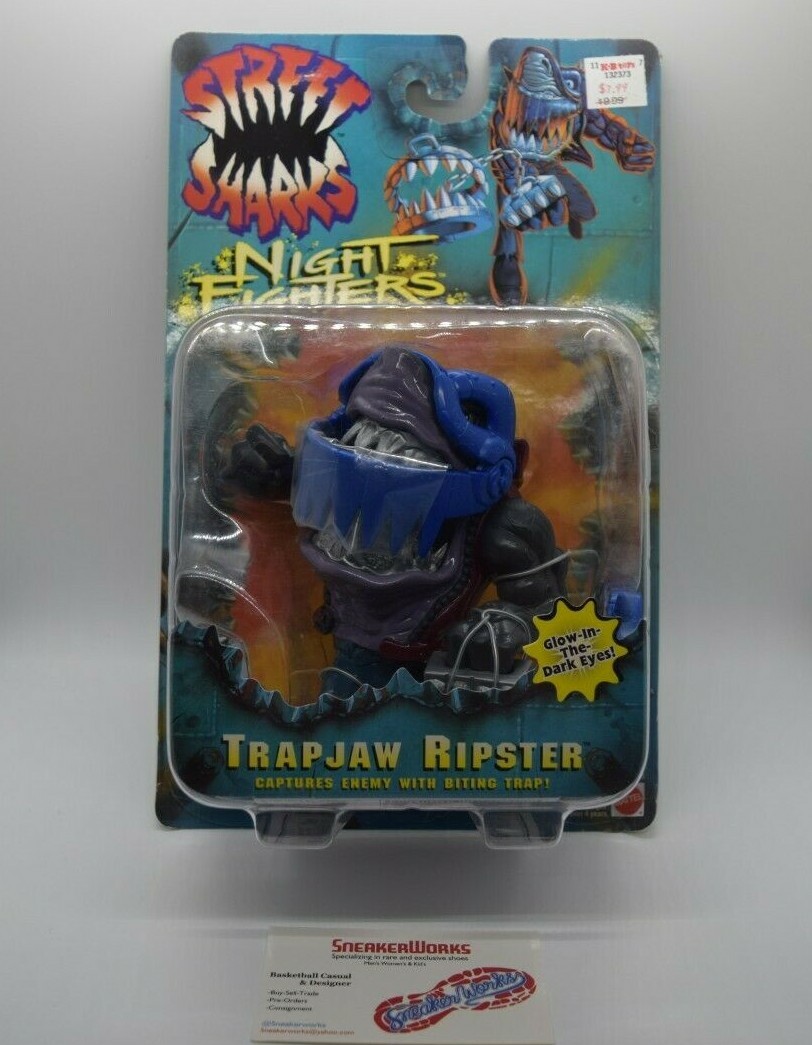 New Vintage Mattel Street Sharks Trapjaw Ripster Night