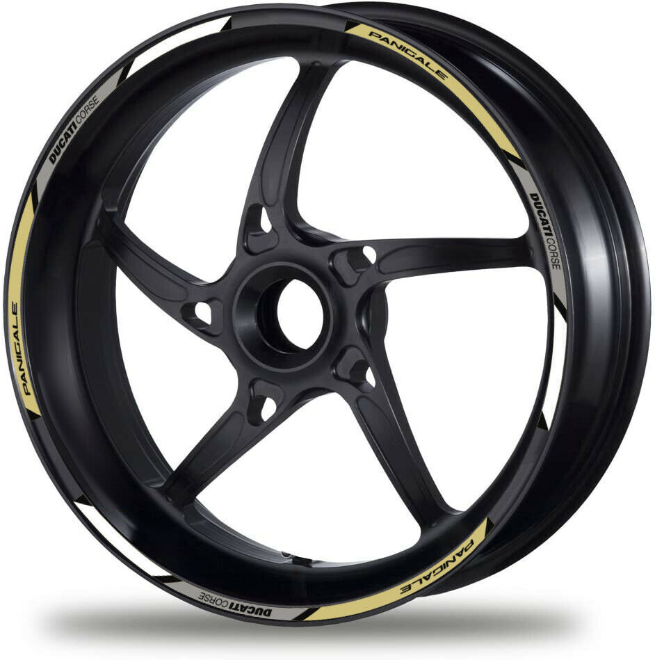 Ducati Stickers Stripes Panigale 899 959 1199 1299 Motorcycle Wheel Decals Gold